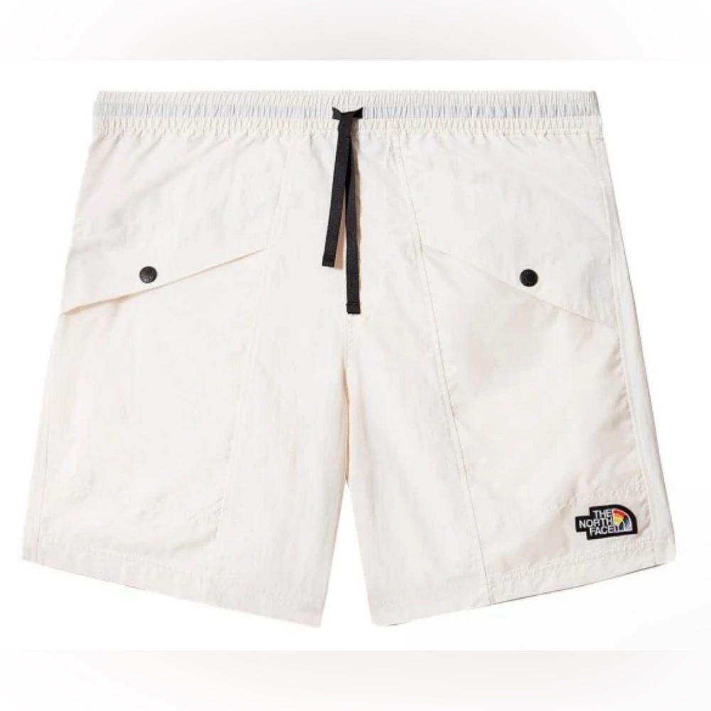 The North Face Cream Athletic Drawstring Cargo Shorts